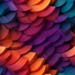 Fototapete - Colorful abstract background featuring numerous wavy shapes of various sizes and colors