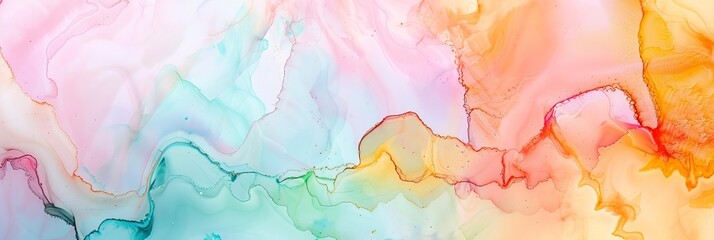 Aufkleber - A detailed view of a vibrant watercolor painting, showcasing a range of colors and brush strokes