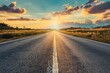 © ArtSpree - Close-up,Empty asphalt road highway background. Beautiful simple AI generated image in 4K, unique.