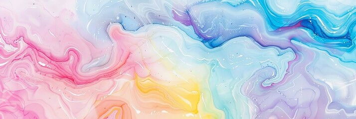 Fototapete - vibrant watercolor painting showing various colors and brushstrokes