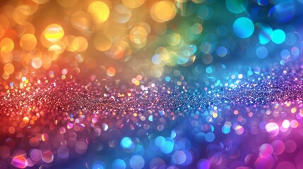Leinwandbilder - Colorful bokeh lights dancing and shimmering in a dynamic pattern, creating a mesmerizing backdrop