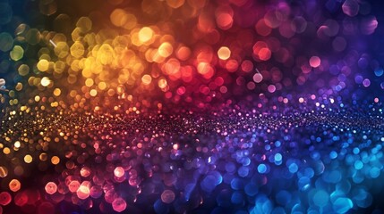 Leinwandbilder - Bright and colorful bokeh lights create a vibrant and dynamic pattern in this abstract background