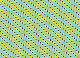 Pattern layer yellow sunflower for background work