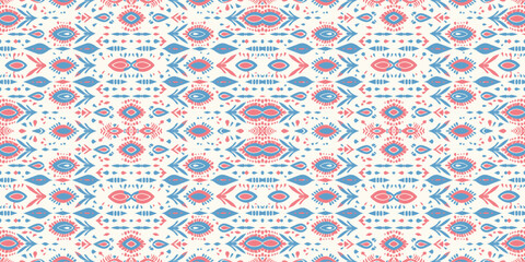 Naklejka na meble Seamless batik pattern,Seamless tribal batik pattern,and Seamless colorful pattern resemble ethnic boho, Aztec,and ikat styles.designed for use in wallpaper,fabric,curtain,carpet,Batik Embroidery