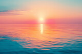 Fototapeta Na ścianę - Stunning sunset over calm sea with vibrant colors