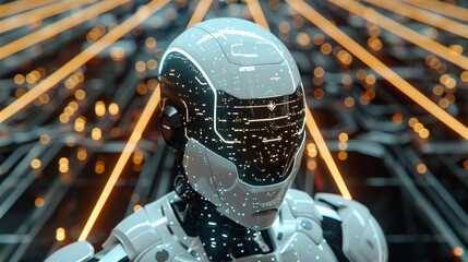 Leinwandbilder - The evolution and potential of artificial intelligence (AI) technology. Highlight key concepts such as machine learning, neural network, and deep learning in visually striking manner. Generative AI.