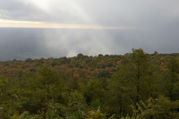 Wall Mural - Great Smoky Mountains with low clouds