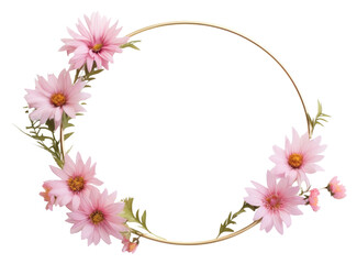 Poster - PNG  Flower wreath plant pink.
