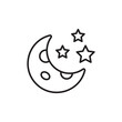 © Graphicsmine - Crescent Moon icon design with white background stock illustration