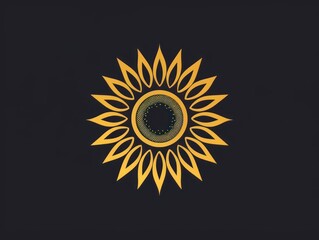 sunflower icon logo design