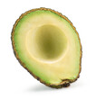 avocado half isolated on the white background. Clipping path