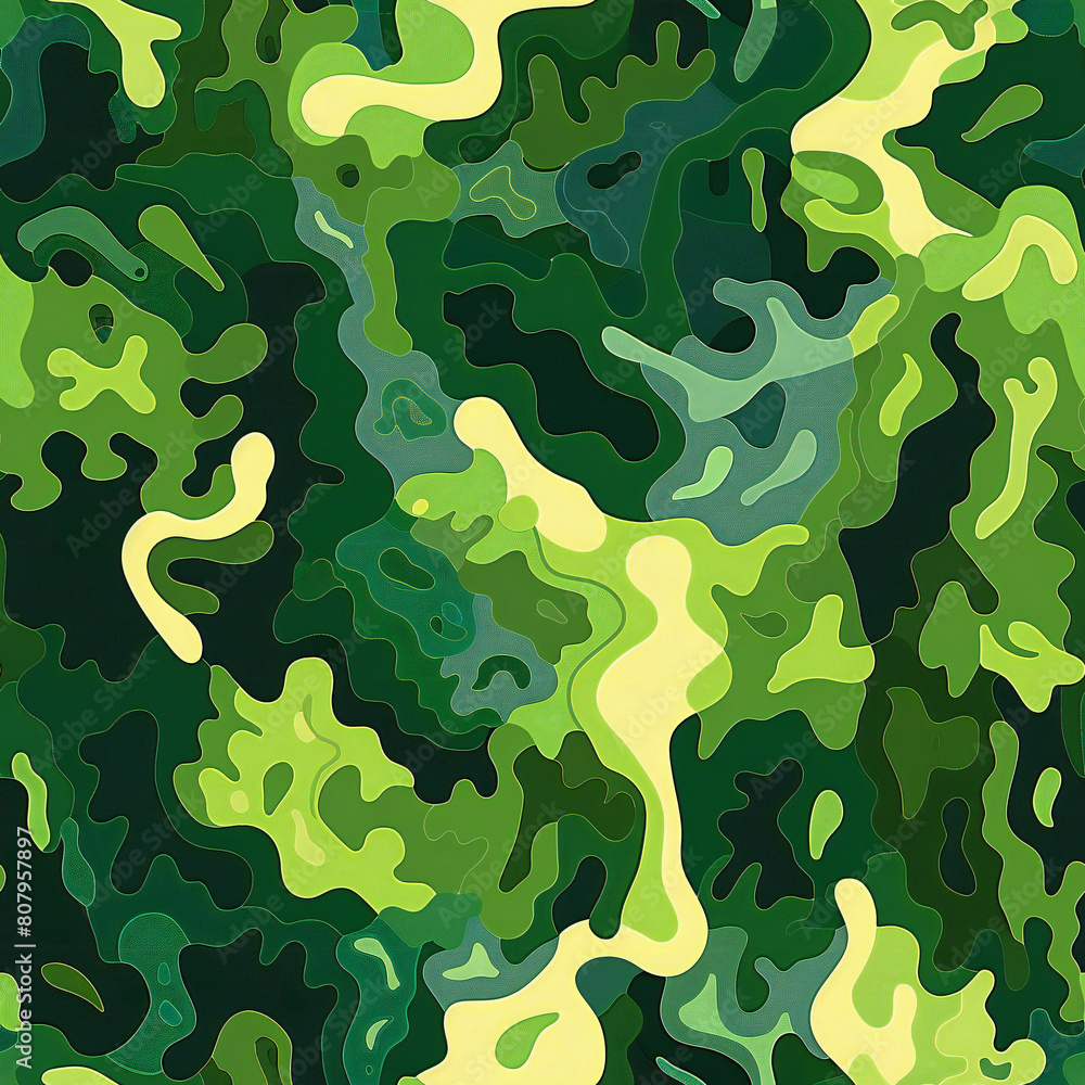 Digital Green camouflage Military texture seamless pattern. Stock ...