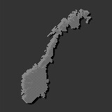Fototapeta  - Vector map Norway for points, dotted template