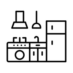 Sticker - Kitchen line icon