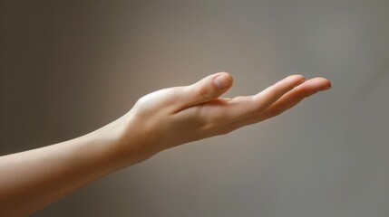 Sticker - A person's hand reaching out to catch a ball in the air, AI