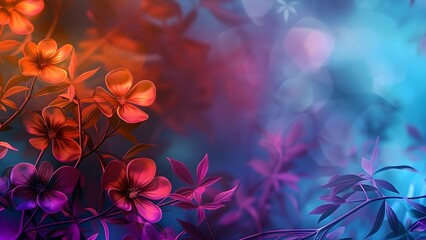 Poster - Vintage botanical flower bunch for digital background with fantasy floral print motif. Concept Fantasy Floral Prints, Vintage Botanical Flowers, Digital Background, Artistic Motif
