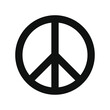 Peace Symbol on White Background. Pacific Logo. Vector Icon