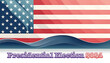 The flag of the USA, Presidential elections 2024, illustration