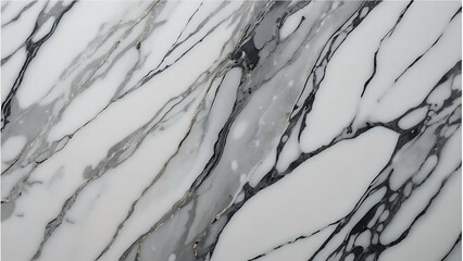 Wall Mural - White marble texture with natural pattern for background 