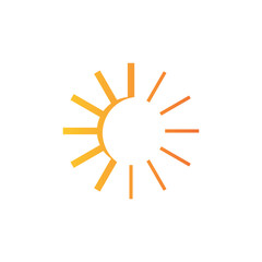 Canvas Print - Modern sun logo design. Premium Vector