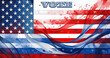 The flag of the USA, vote,  illustration