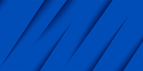 Wall Mural - Modern abstract blue background with diagonal line. Simple graphic design element. Futuristic concept. Horizontal banner template with space for your text. Vector illustration gradient blue