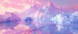 Floating Landforms in a Dreamy Pastel Sky A D Rendered Isometric Landscape