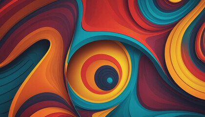 Wall Mural - Colorful Abstract Geometric Wallpaper Design