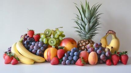 Wall Mural - tropical fruits generative ai