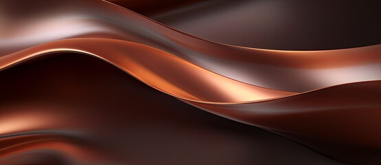 Wall Mural - A metallic wave design resembling a brown wood pattern on a black background