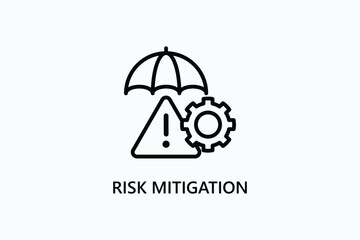 Risk Mitigation Vector Icon Or Logo Illustration