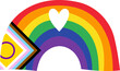 LGBT rainbow flag design concept with love.