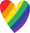 LGBT rainbow flag design concept with love.