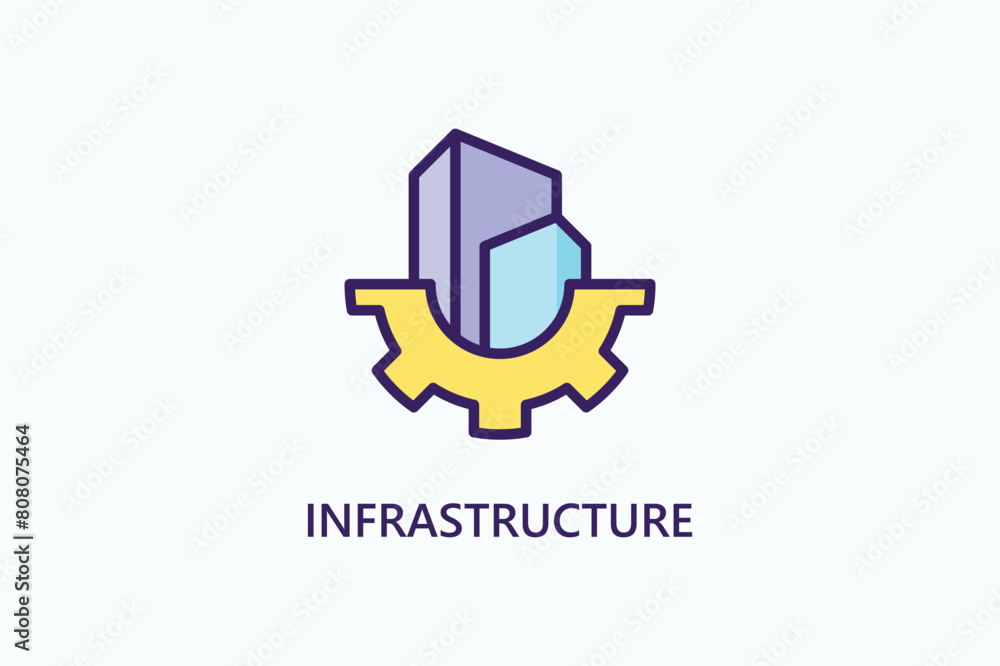 Infrastructure Vector Icon Or Logo Illustration Stock Vector | Adobe Stock