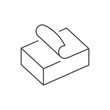 Butter piece line outline icon