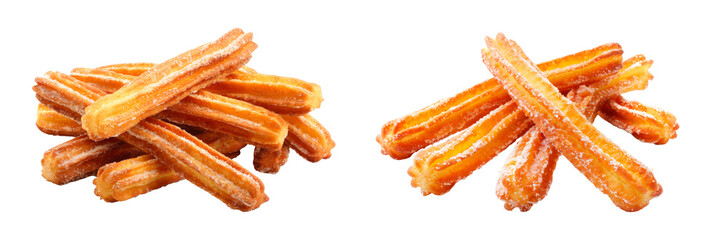 Set of Churros isolated on transparent background