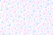 Pink and blue bubbles.