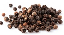 Photo Of Black Pepper, Isolated On White Background