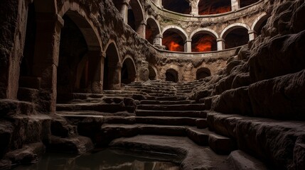 Roman amphitheater underground chambers gladiators training beasts await