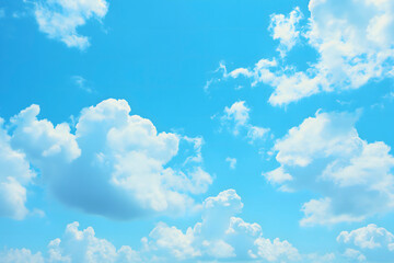 Blue sky background with tiny clouds. Nature background