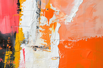 Wall Mural - Beautiful abstract painting with orange colors. Generative AI.