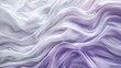 A calm and elegant portrayal of pearl white and soft lavender waves flowing together, their smooth interaction suggesting the gentle movements of ballet dancers.