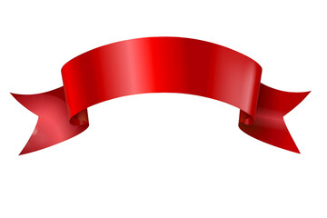the red ribbon banner stands out against the white background, adding a pop of color to the design.