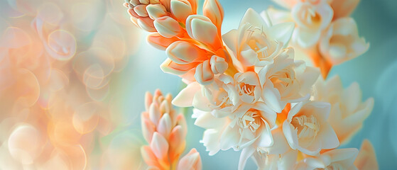 Sticker - beautiful tuberose flower background with vibrant color