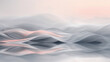 A tranquil portrayal of soft grey and pastel pink waves flowing together, suggesting the gentle caress of an early morning mist over a quiet lake.