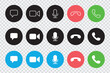 © DesignSphere - 'Dynamic video call icon set for virtual communication.'