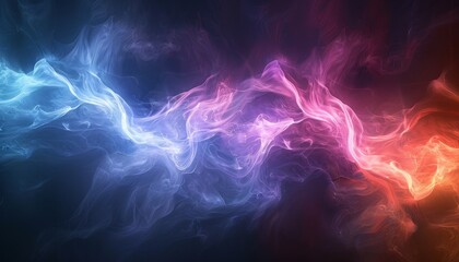 Wall Mural - a colorful, swirling mass of light and color, with a blue and red section by ai generated image