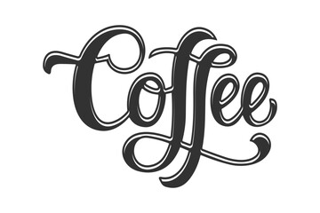 Wall Mural - Modern Script Typography Wedding Sign for coffee lettering