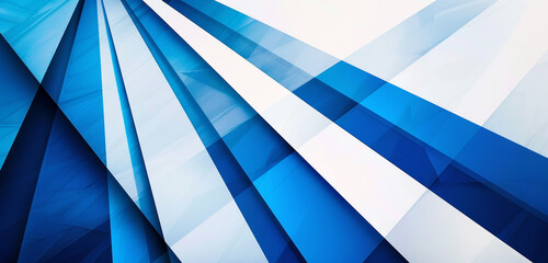 Wall Mural - Energetic sports brand brochure in electric blue and white geometric design.