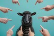 © Jovica Varga - Black sheep surrounded by pointing fingers